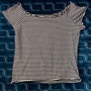 Brandy Melville Navy Striped Top